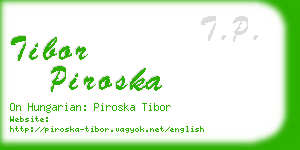 tibor piroska business card